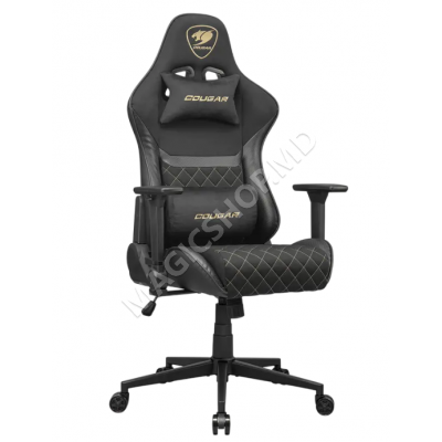 Игровое кресло Cougar Armor One V2 Gold F, обивка из ПВХ-кожи